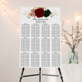 Dorado Autumanal Burgundy Emerald Greeny 12 mesas