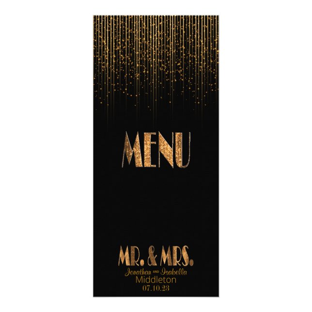 Dorado Copper Star Shower and Black - Menú (Frente)