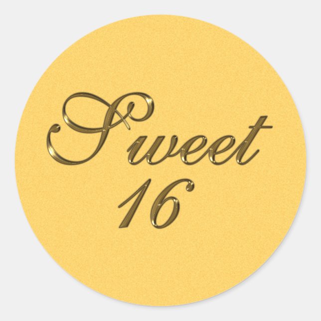 Dorado Grabado en relieve look Sweet 16 Sellos par (Anverso)