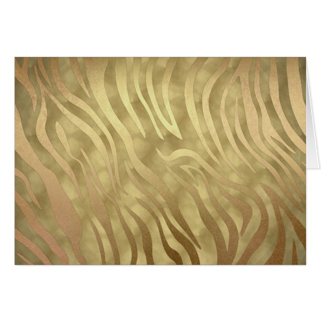 Dorado Lujo Lujoso Zebra Jungle Safari Glam (Anverso (Horizontal))