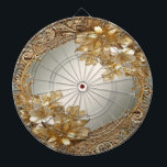 Dorado moderno ornate tablero de cartón floral<br><div class="desc">Bonito tablero de oro moderno ornato floral</div>