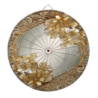 Dorado moderno ornate tablero de cartón floral