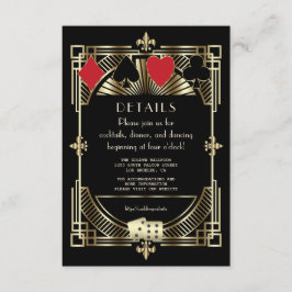 Dorado negro Art Deco Roaring recepción de boda de