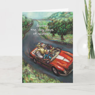 Dorado Red Convertible - Tarjeta de cumpleaños