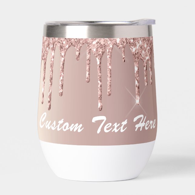 Dorado Rosa Personalizado con Brillo Tu Texto Pers (Izquierdo)