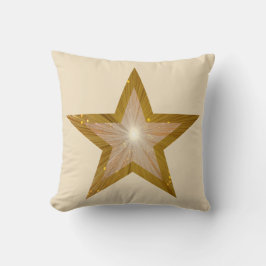 Dorado Star crema cuadrada de almohada grande y pe