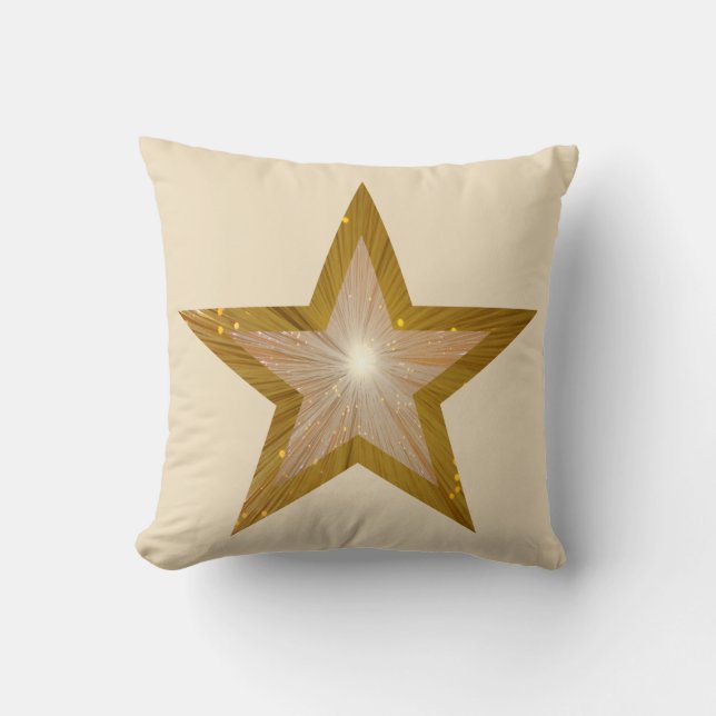 Dorado Star crema cuadrada de almohada grande y pe (Anverso)