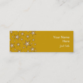 Dorado Stars tarjeta de negocios dorado delgado