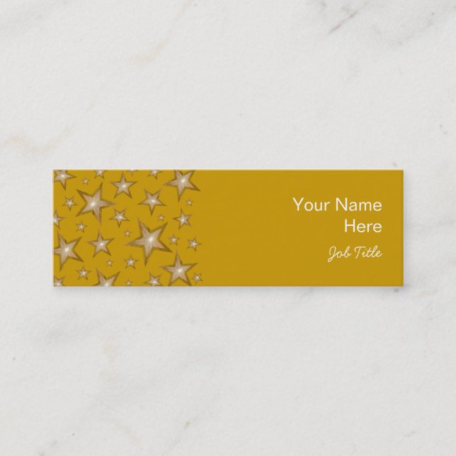 Dorado Stars tarjeta de negocios dorado delgado (Anverso)