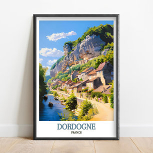 Dordoña Francia Arte - Cartel de Dordoña - La Roqu