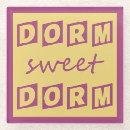 "Dorm Dulce Dorm" posavasos de vidrio