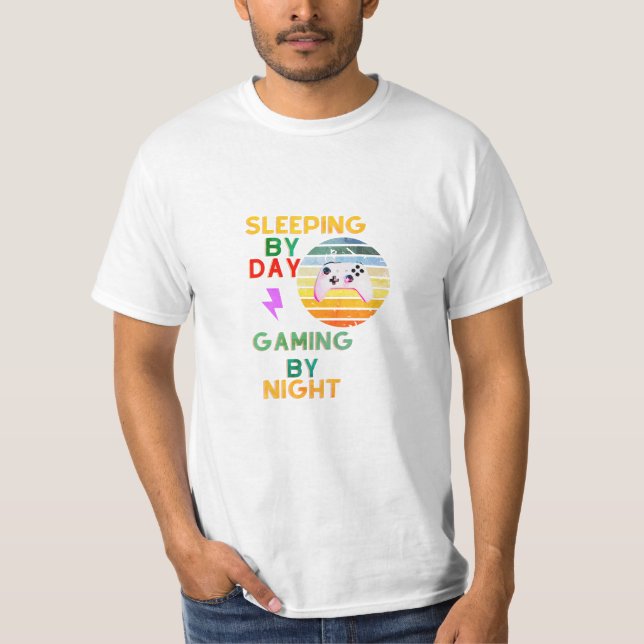 Dormido al jugar de día por la camiseta de noche (Anverso)