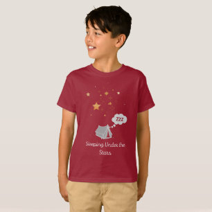Dormir bajo las estrellas camiseta básica del niño