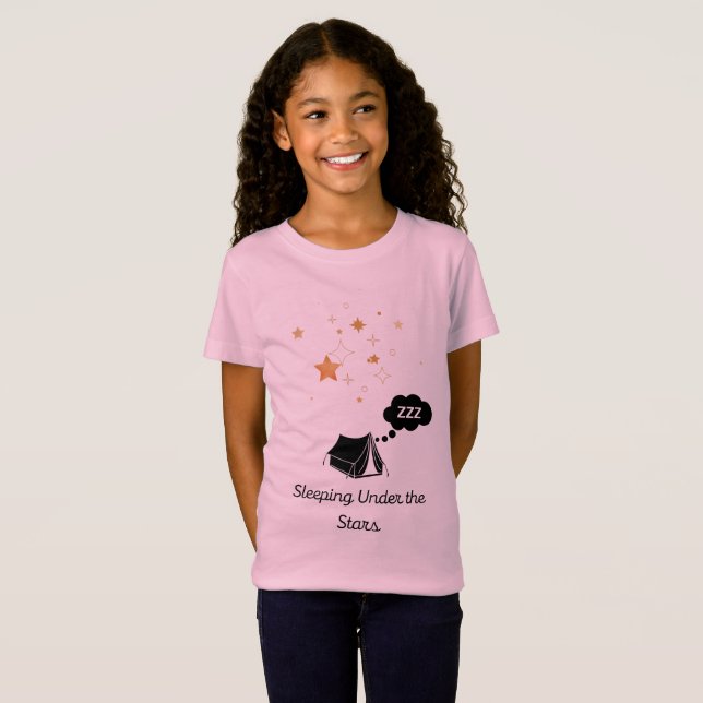 Dormir bajo las estrellas Chica camiseta de Jersey (Anverso completo)