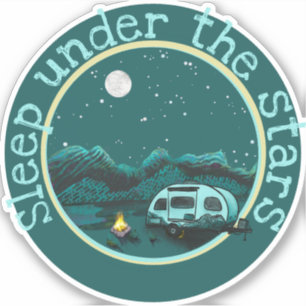 Dormir bajo las estrellas Pegatina RV