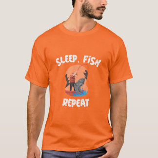 Dormir, pescado, repetir camiseta