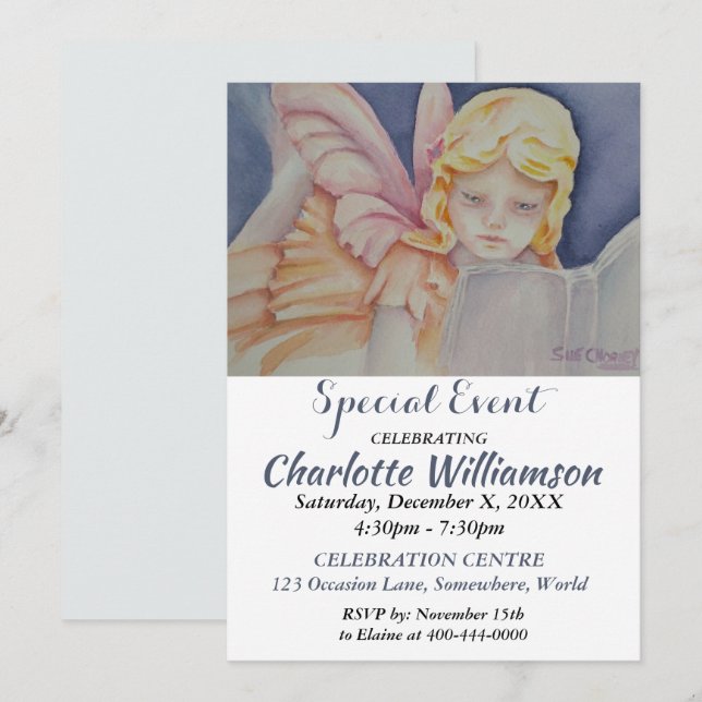 DORMIR SOBRE INVITACIÓN DE EVENTO FIESTA (Anverso / Reverso)