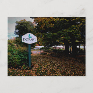 Dorset, tarjeta postal de Vermont Town Rótulo