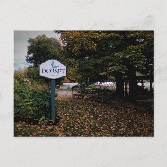 Dorset, tarjeta postal de Vermont Town Rótulo (Anverso)