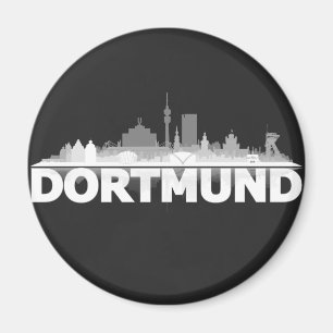 Dortmund City horizonte de imán de nevera