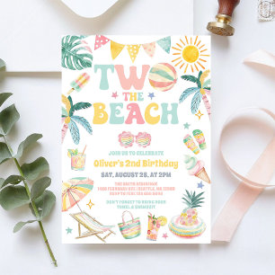 Dos a la Fiesta de Playa de Verano Invitación de C