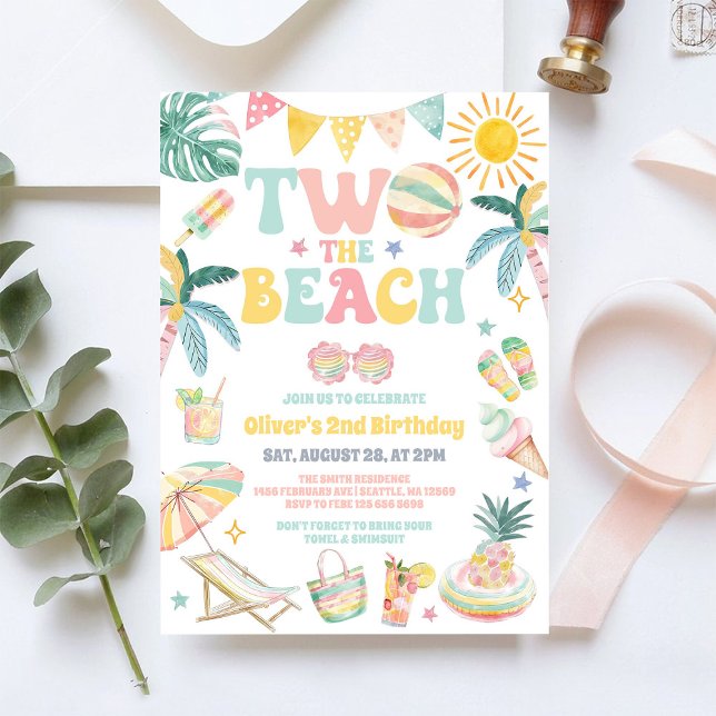 Dos a la Fiesta de Playa de Verano Invitación de C (Subido por el creador)