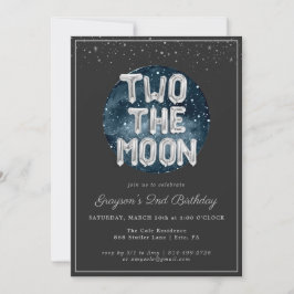 Dos a la Luna | Invitación de cumpleaños número 2