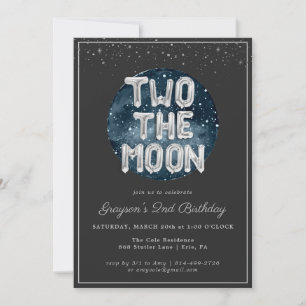 Dos a la Luna Invitación de cumpleaños número 2