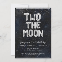 Dos a la Luna | Invitación de cumpleaños número 2