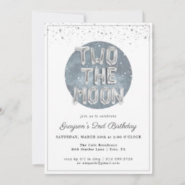 Dos a la Luna | Invitación de cumpleaños número 2