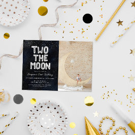 Dos a la Luna | Invitación de cumpleaños número 2