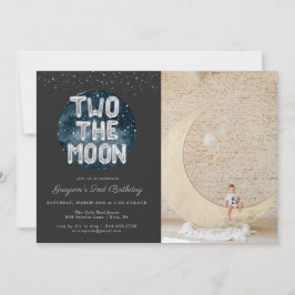 Dos a la Luna | Invitación de cumpleaños número 2
