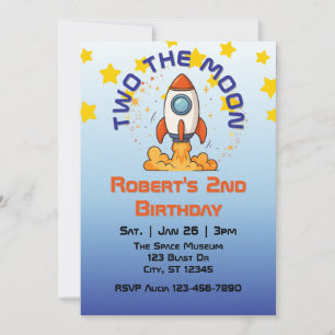 Dos a la Luna, Invitación de cumpleaños número 2 d