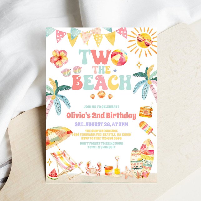Dos a la playa Fiesta de verano Invitación de cump (Subido por el creador)