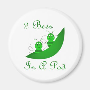 Dos Abejas En Un Imán De Pod