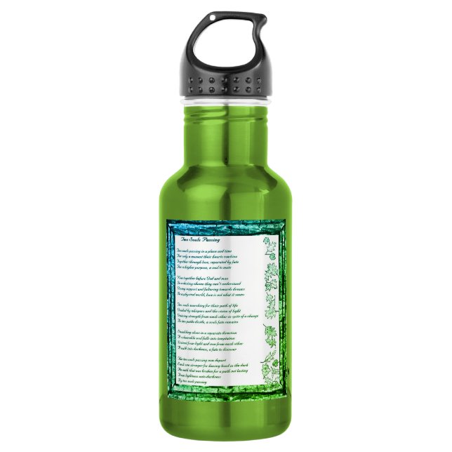 Dos almas cruzan la botella de agua (Anverso)