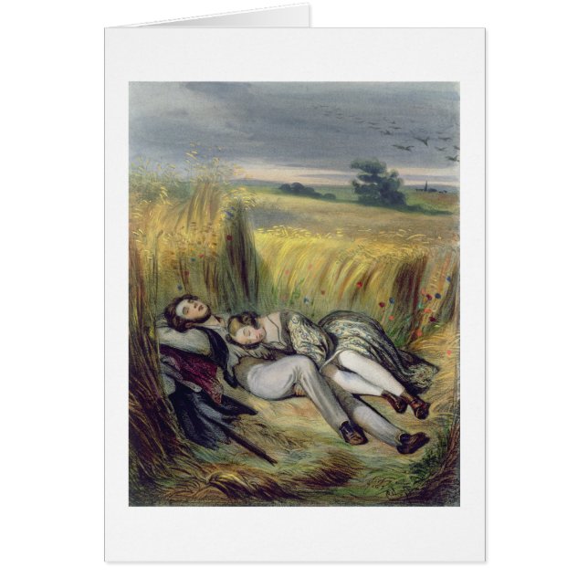 Dos amantes que mienten en un campo de maíz (Frente)