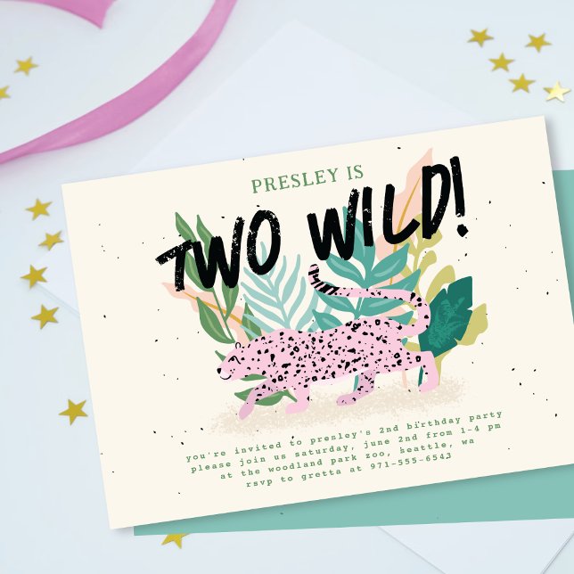 Dos animales Fiestas salvajes Invitación al cumple (Subido por el creador)
