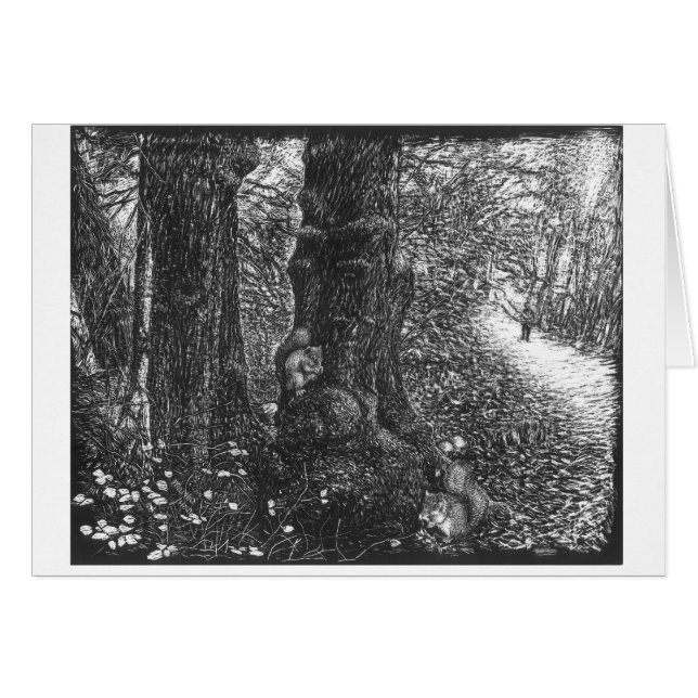 Dos ardillas en el bosque (Anverso (Horizontal))