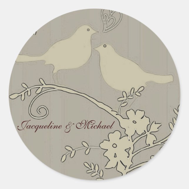 Dos Aves Amores ~ Pegatinas (Anverso)