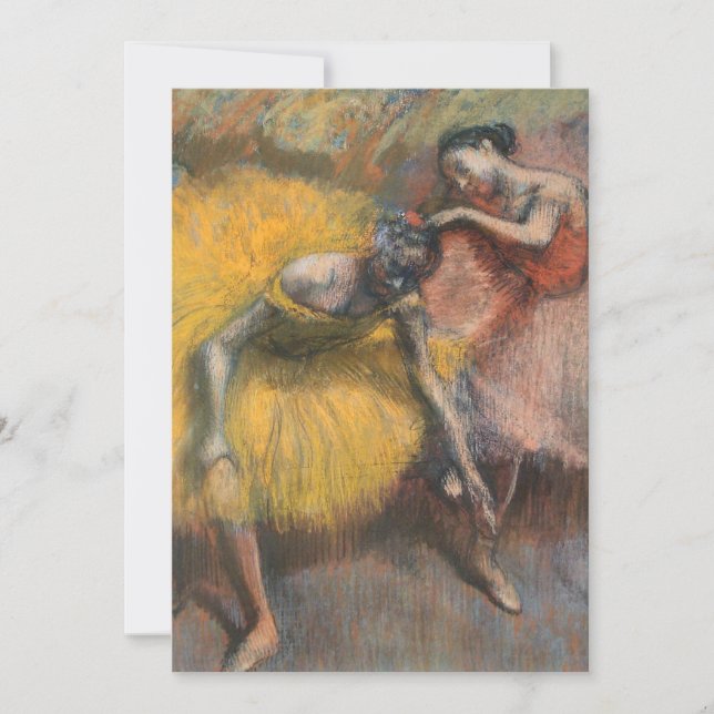 Dos bailarinas, amarillas y rosas | Edgar Degas (Anverso)