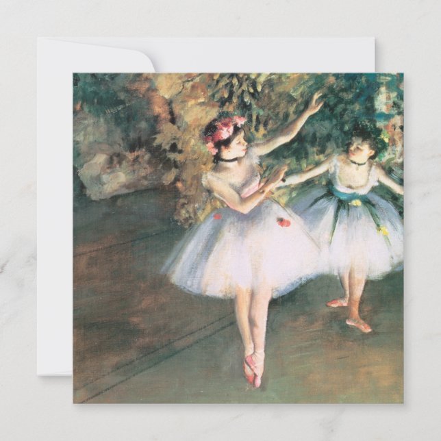 Dos bailarinas en un escenario de Edgar Degas, Art (Anverso)