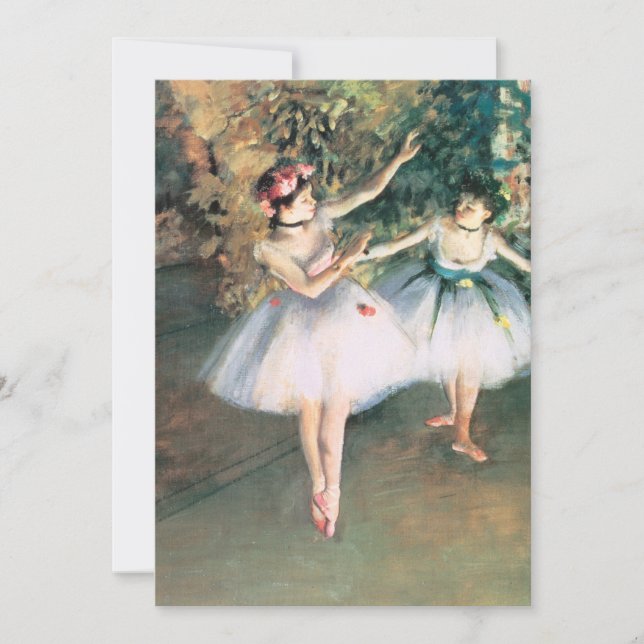Dos bailarinas en un escenario de Edgar Degas, Art (Anverso)