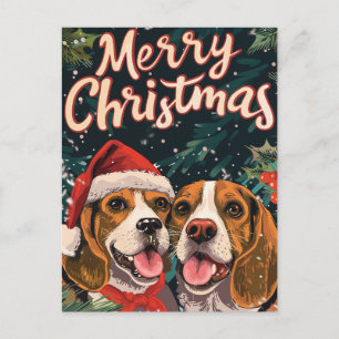 Dos Beagle Feliz Navidad