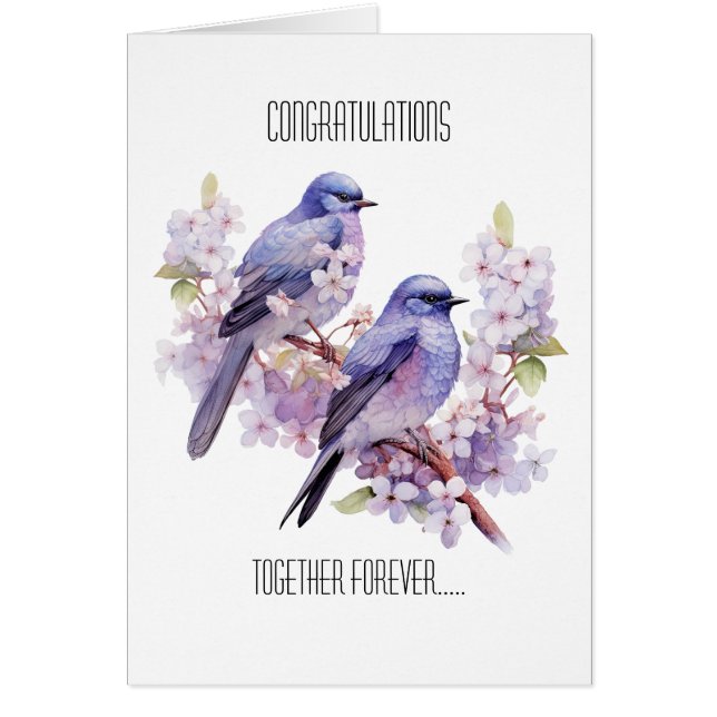 Dos Bluebirds Love Boda (Frente)