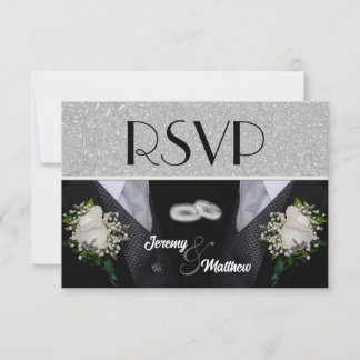 Dos Bodas de Grooms Tuxes RSVP