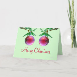 Dos bolas de navidad de moras rojas