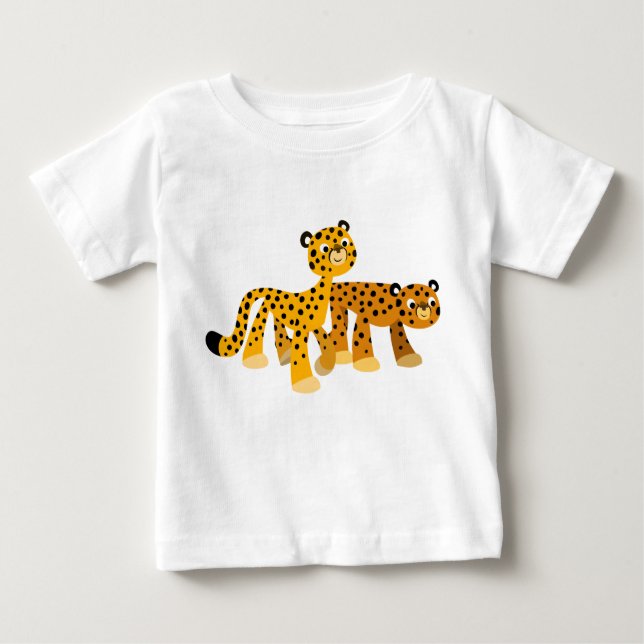 Dos bonitas camisetas de Personalizado Cheetahs pa (Anverso)
