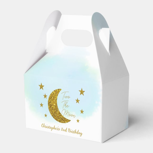 Dos Cajas De Favor De Cumpleaños De La Luna (Front Side)