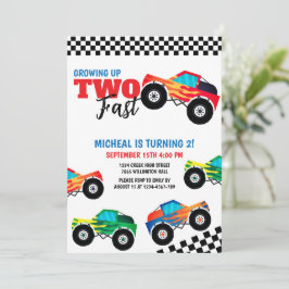 Dos Camiones de Monstruo Rápido Invitación de Segu